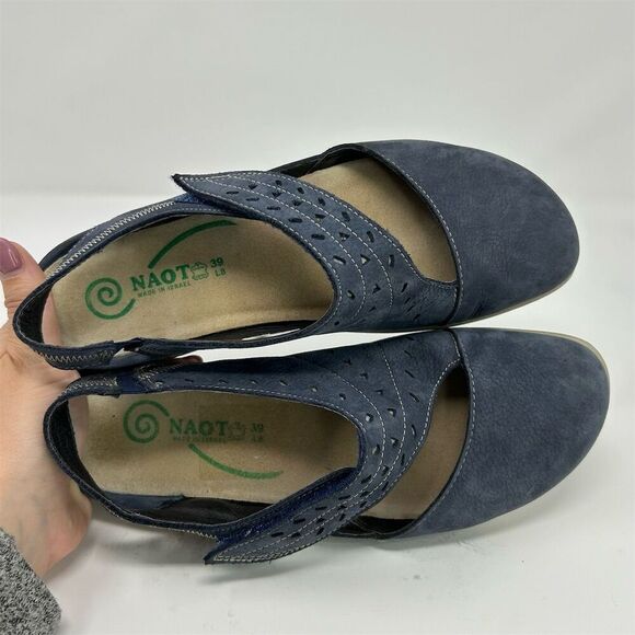 Naot Kapua Slingback Open Back Sandal Flats Blue Size 39 (US 8) Casual Shoes - Picture 11 of 13